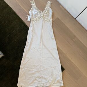 Abercrombie & Fitch Satin Slip Midi Dress